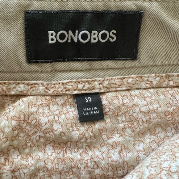 Bonobos Mens Khaki Shorts Slim Fit 9 Inch Inseam Size 30 - Picture 4 of 4